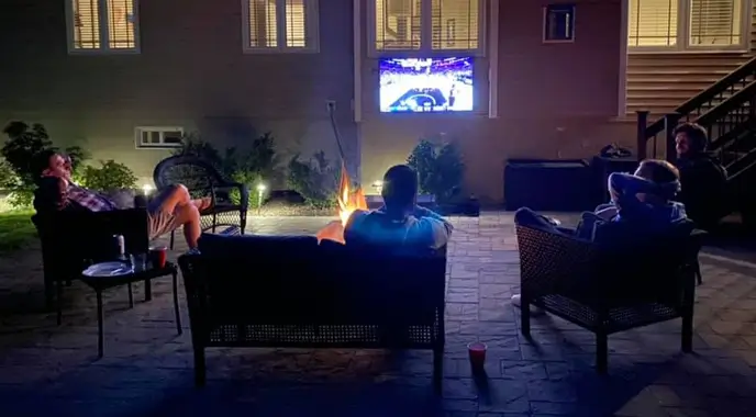 Outdoor TV Installation by DeLeonardis Electric